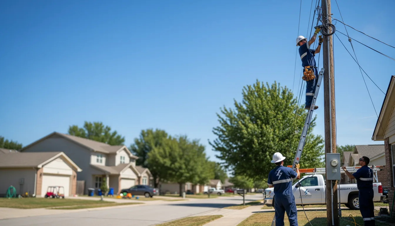 Residential electrician providing installation services in Houston, TX